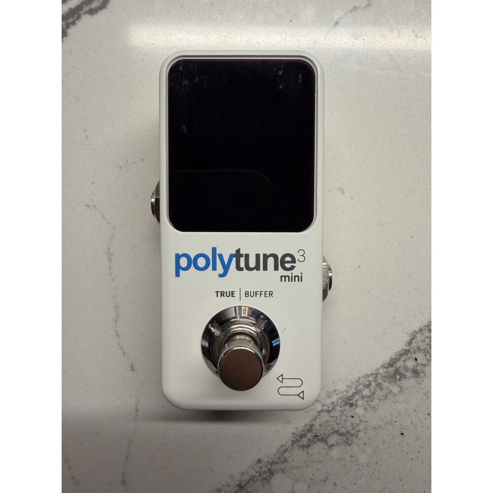 TC Electronic Polytune 3 Mini Tuner White Tested Working